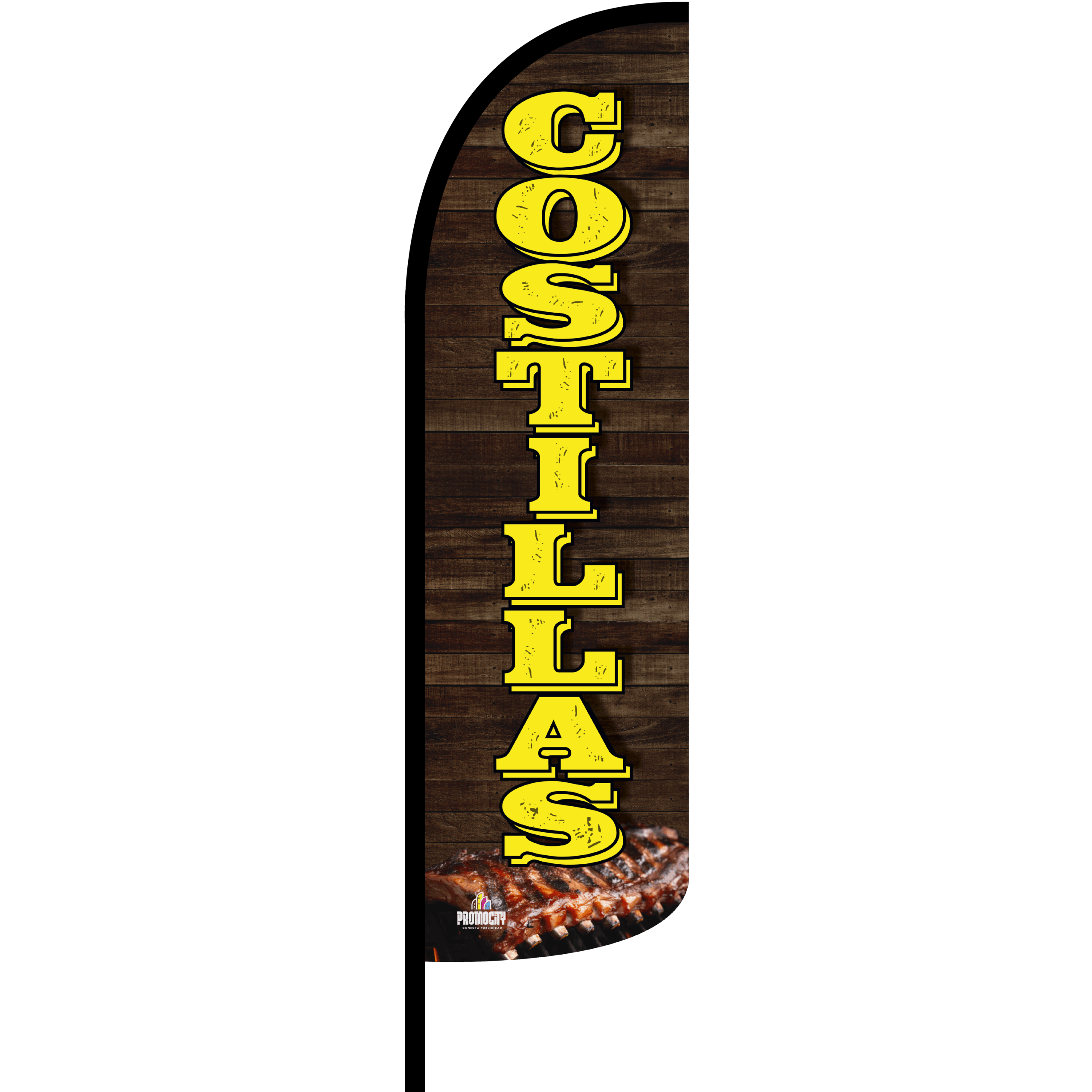 Bandera Costillas Madera