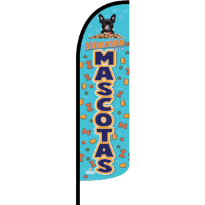 Bandera Alimento Para Mascotas Azul