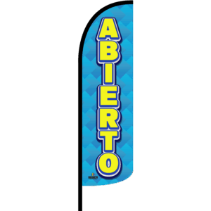Bandera Abierto Azul