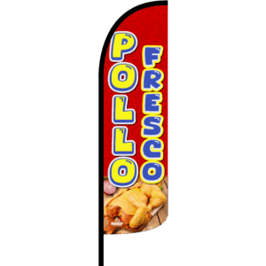 Bandera Pollo Fresco Roja