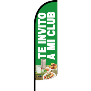 Bandera Te invito a mi club mesa