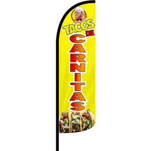 Bandera Tacos de Carnitas Amarilla