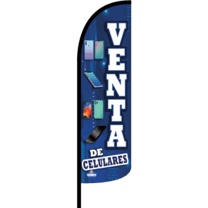 Bandera Venta de Celulares Azul
