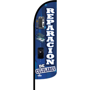 Bandera Reparacion de Celulares Azul