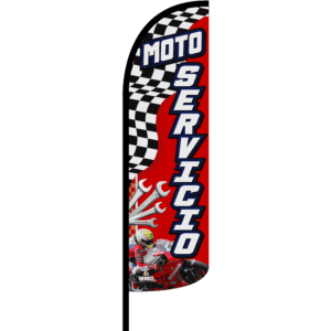 Bandera Moto Servicio Roja