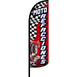 Bandera Moto Moto Refacciones Roja