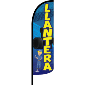 Bandera Llantera Mecanico Azul
