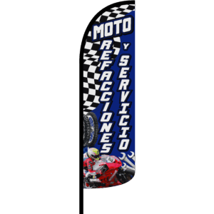 Bandera Moto Refacciones y Servicio Azul