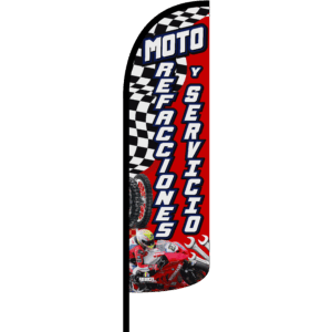 Bandera Moto Refacciones y Servicio Roja